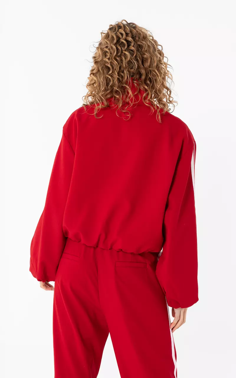 Bomber jacket with zip Red Light Pink