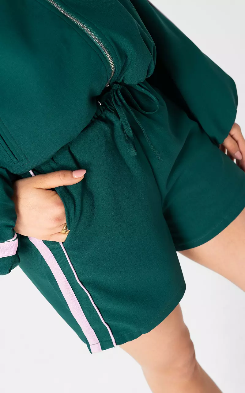 Shorts mit Streifen  Petrol Hellrosa