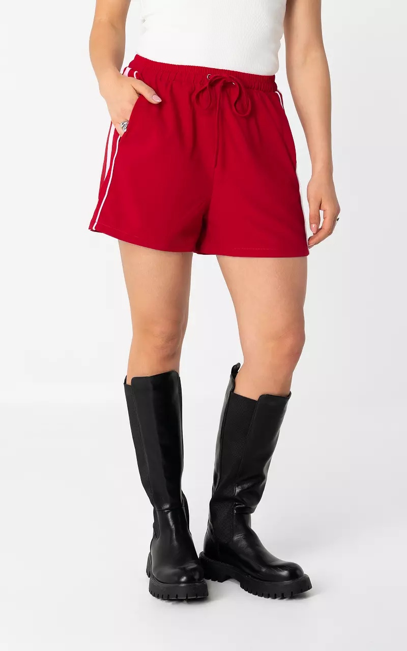Shorts mit Streifen  Rot Hellrosa