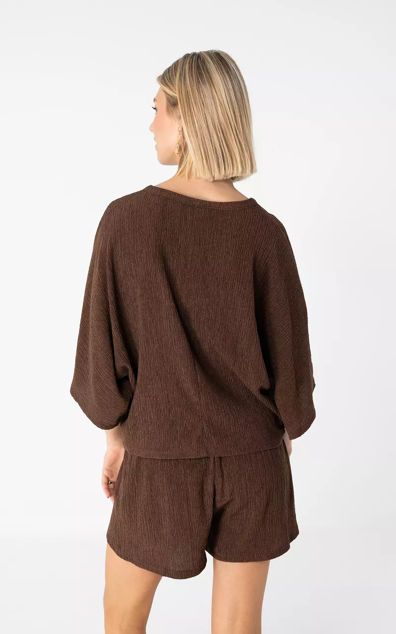 Stretch shirt Bruin