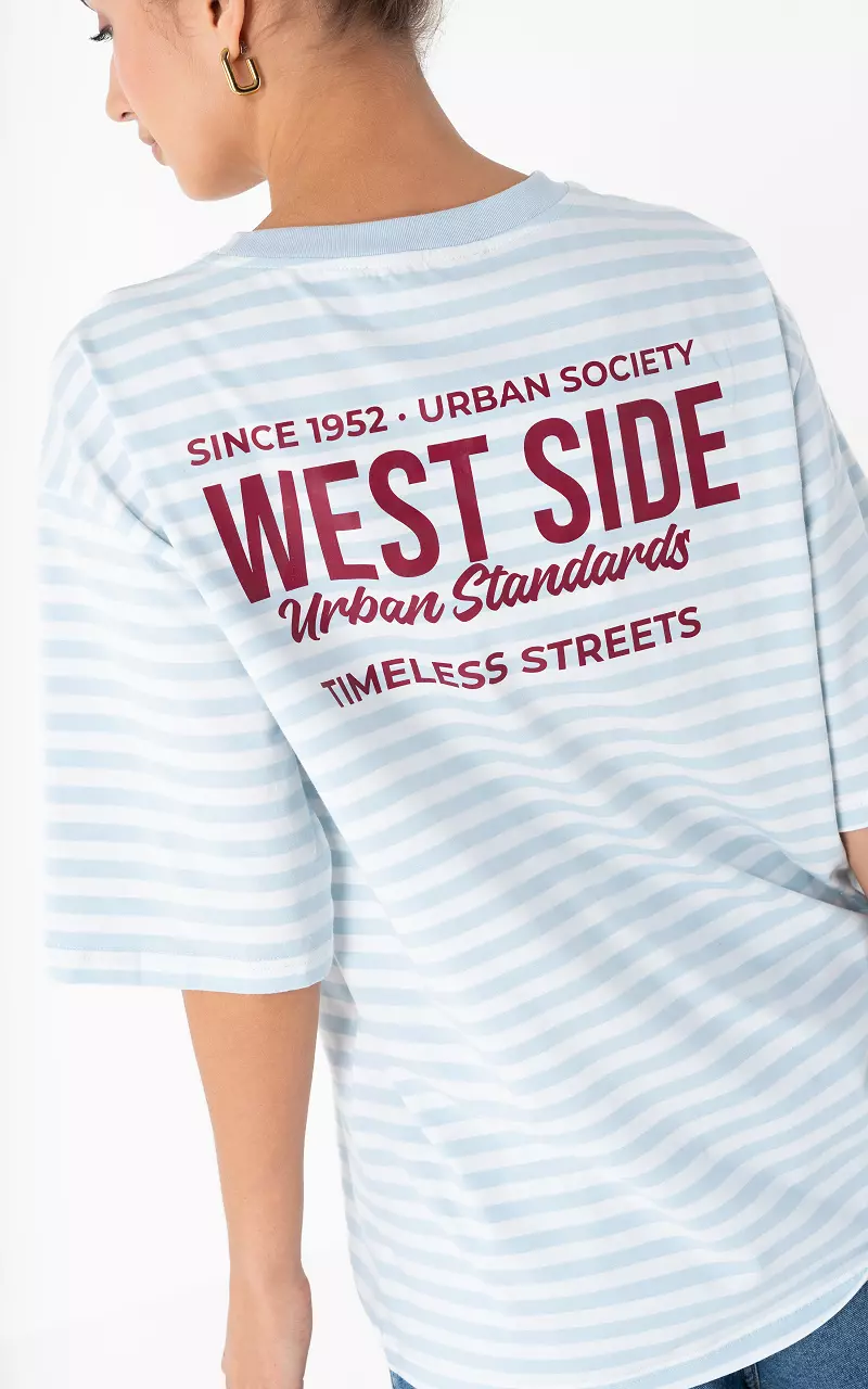 Striped shirt Lichtblauw Bordeaux