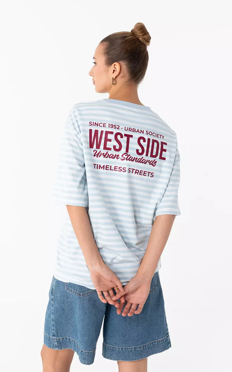 Striped shirt Lichtblauw Bordeaux