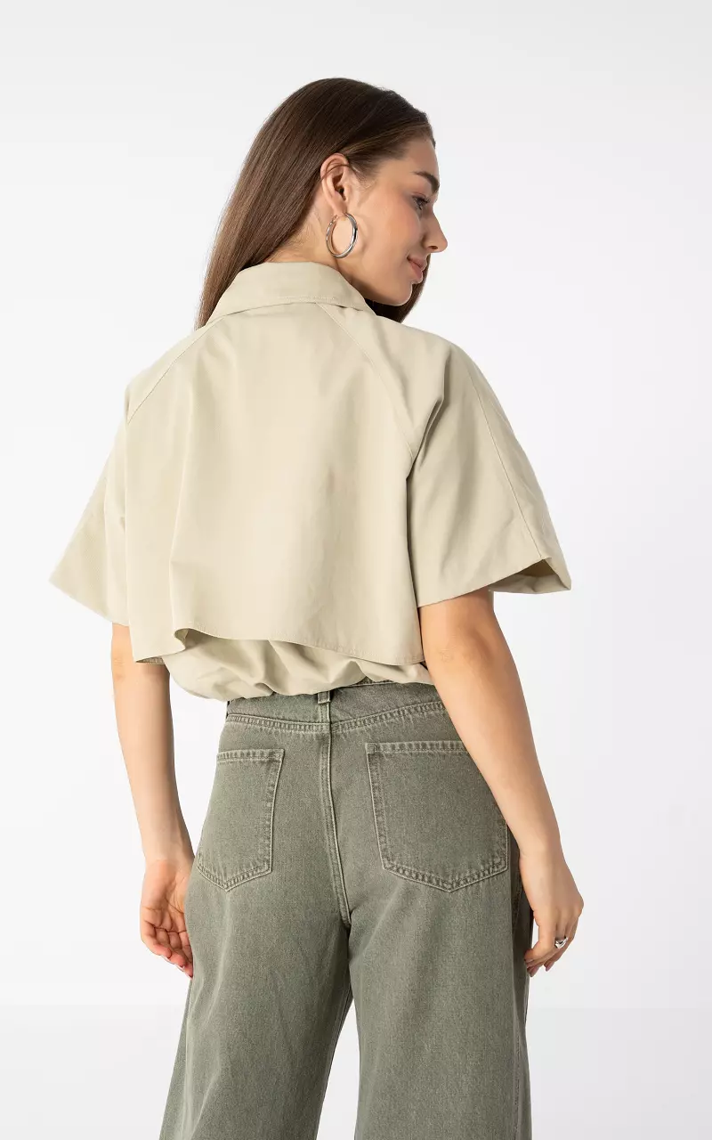 Jacke mit Nieten Beige