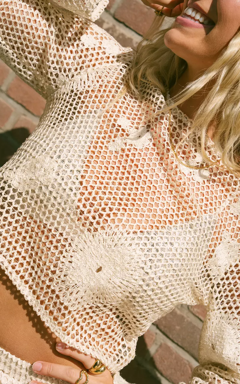 Glitter bralette Silver Champagne