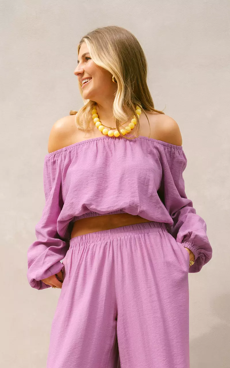 Off shoulder top Purple