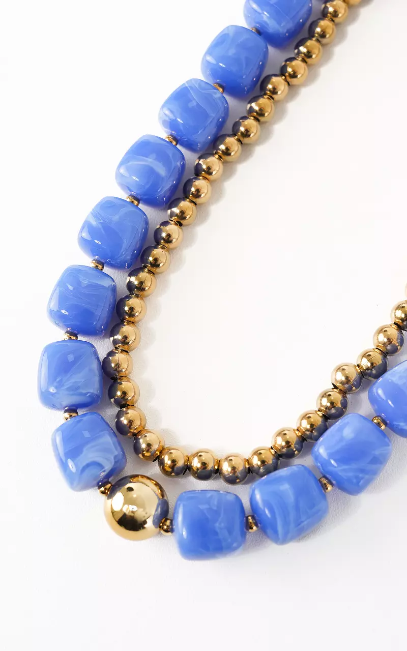 Double chain Blue Gold