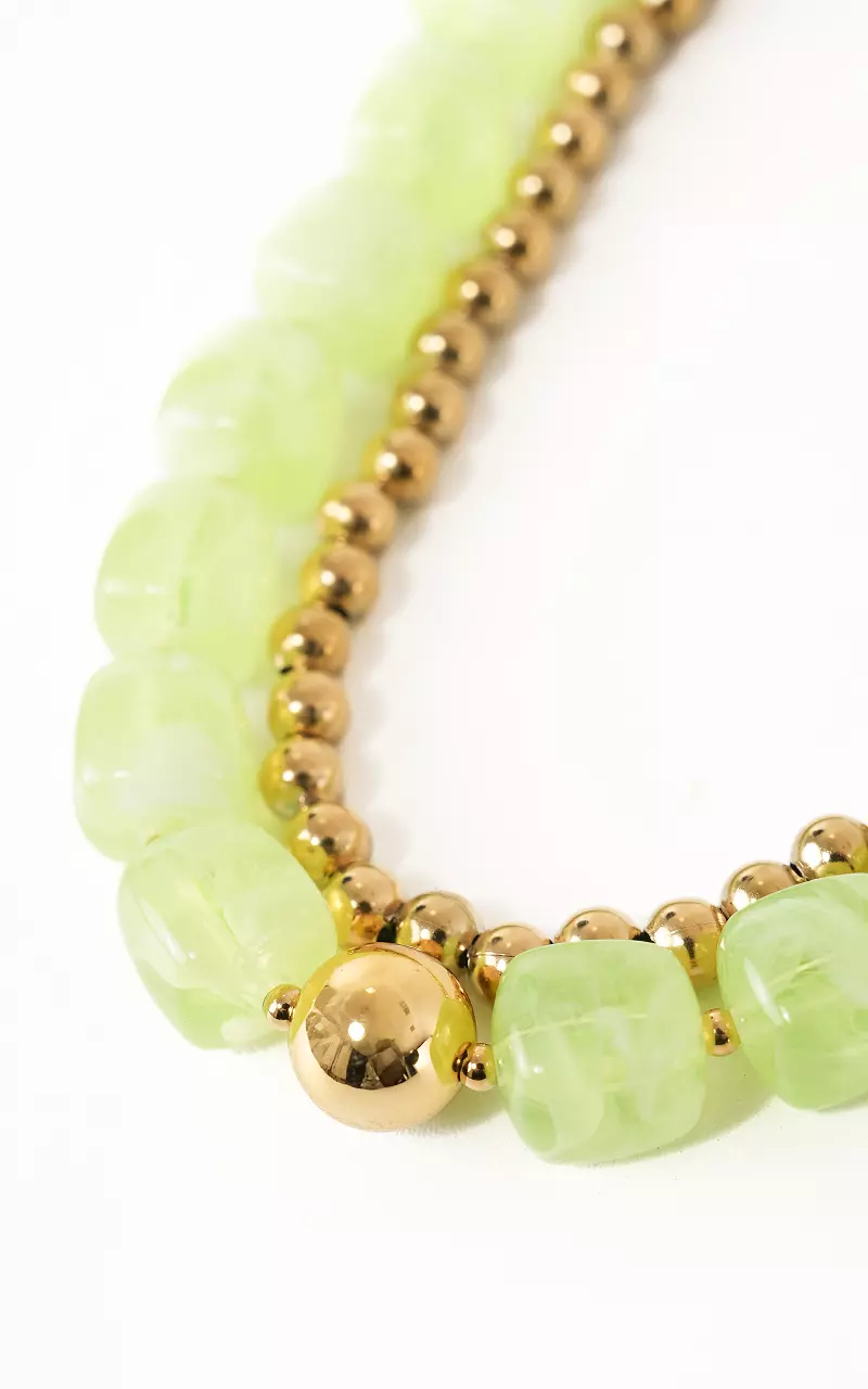 Double chain Lime Green Gold