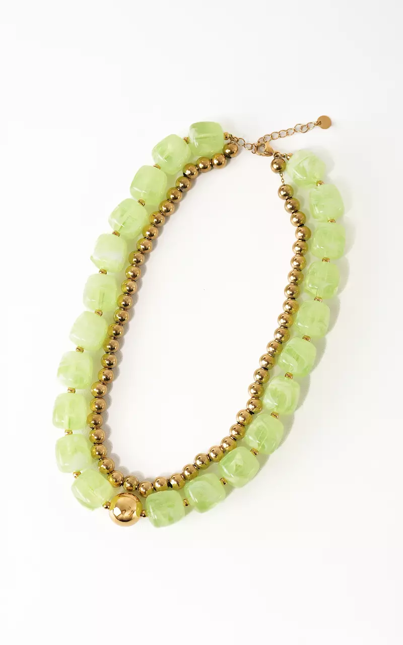 Double chain Lime Green Gold