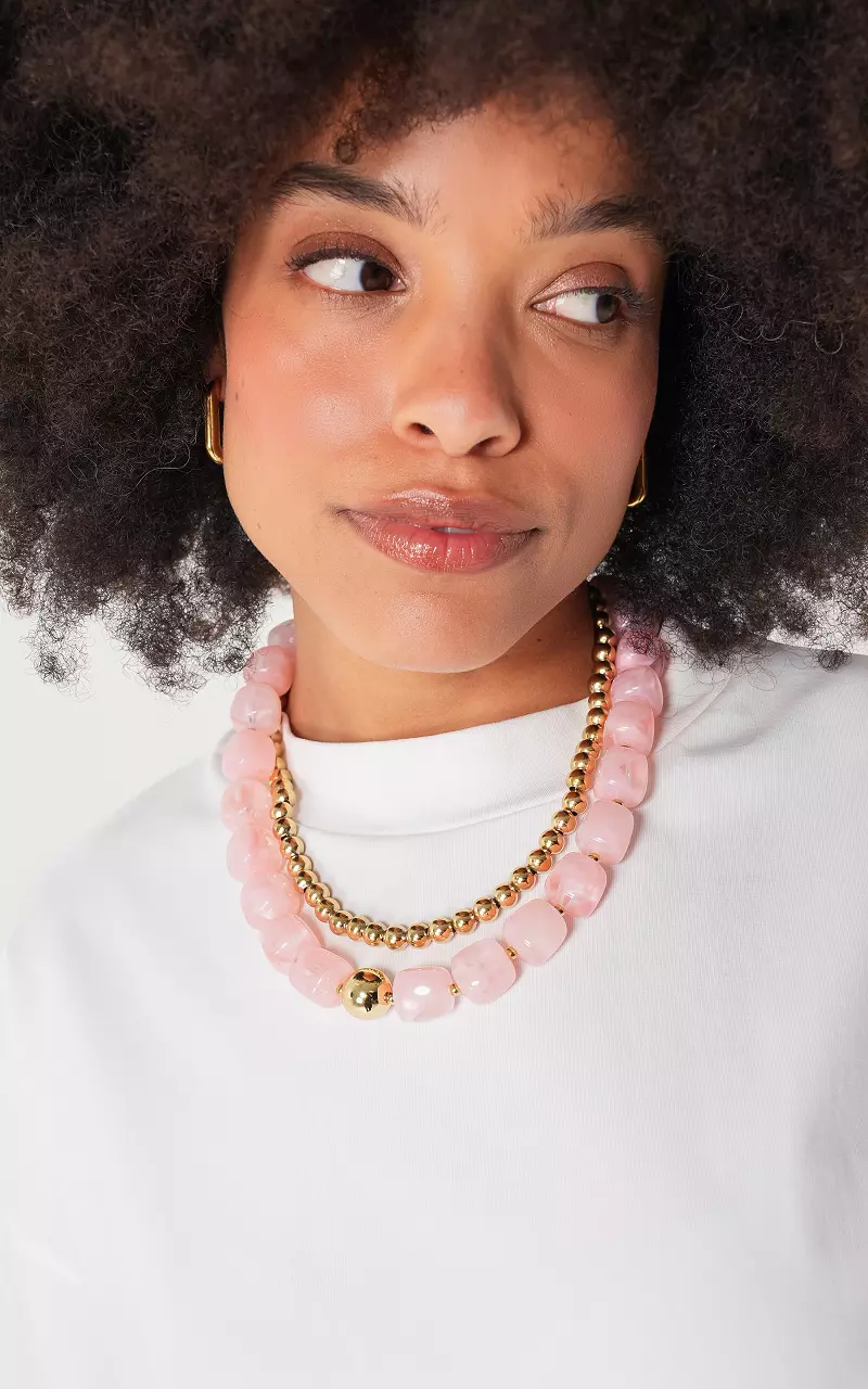 Double chain Pink Gold