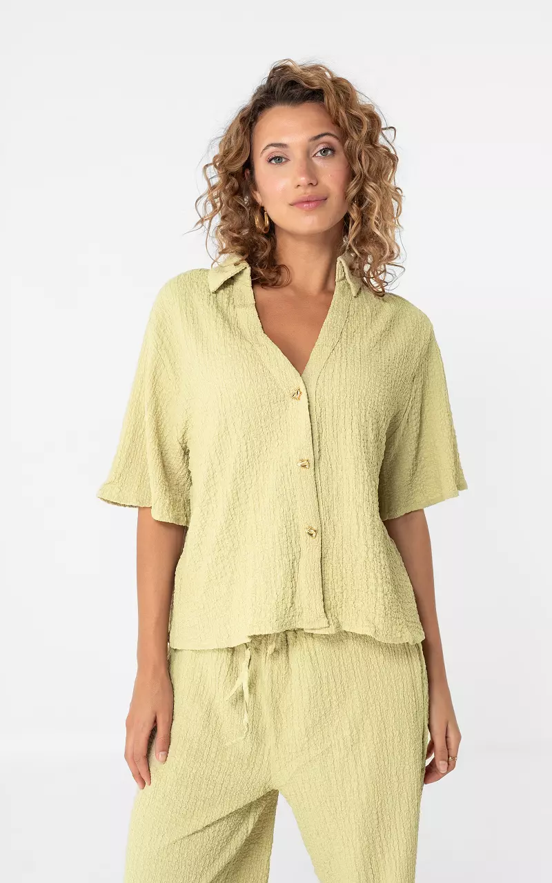 Textured blouse Lime Green