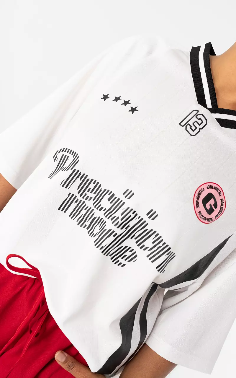 Tee football Blanc Noir