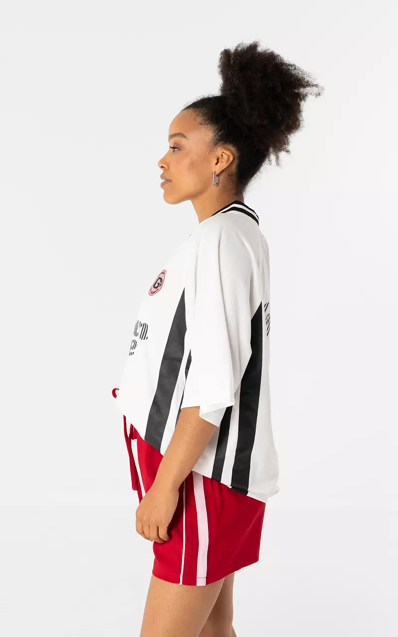 Tee football Blanc Noir