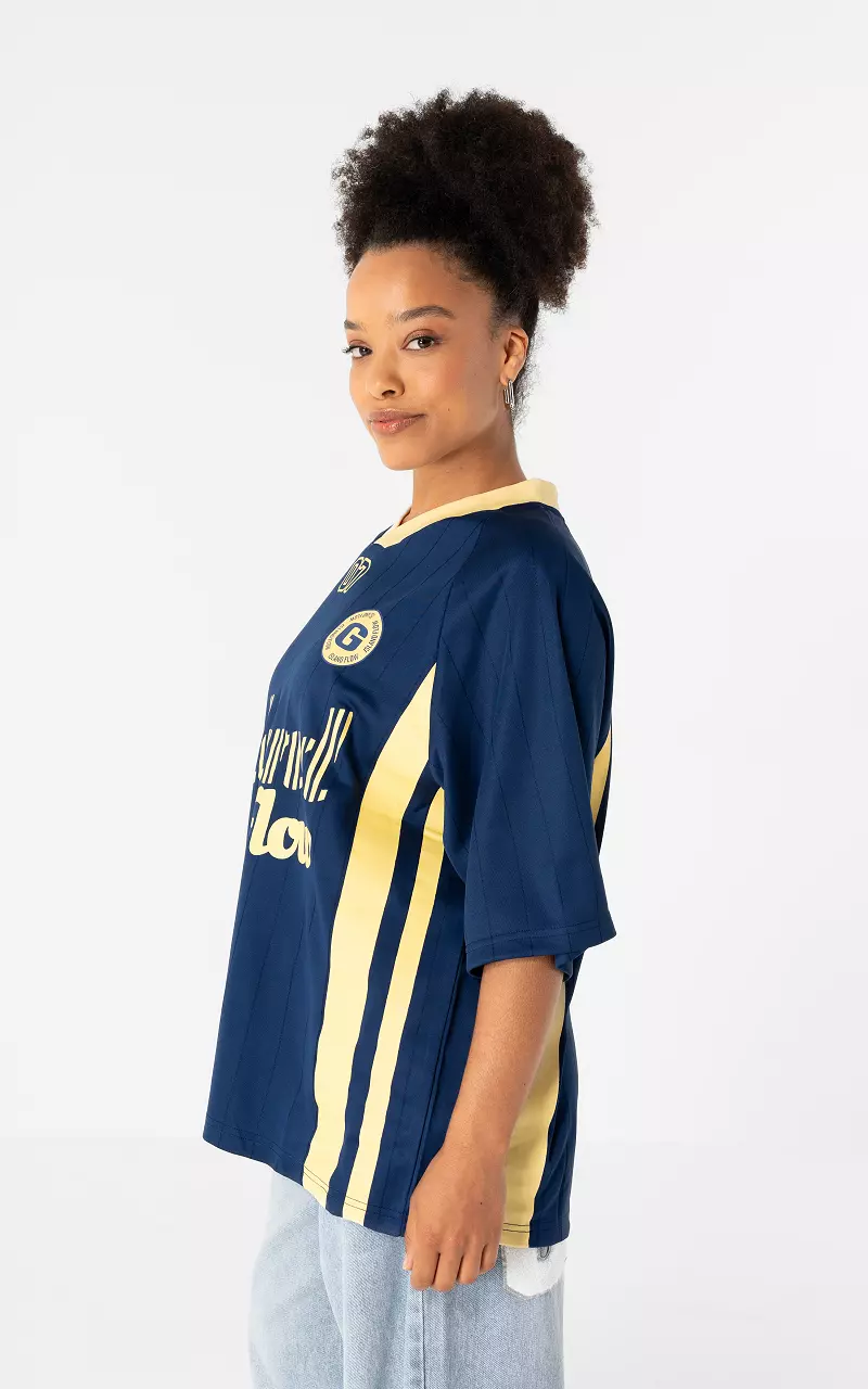 Soccer Tee Blue Light Yellow