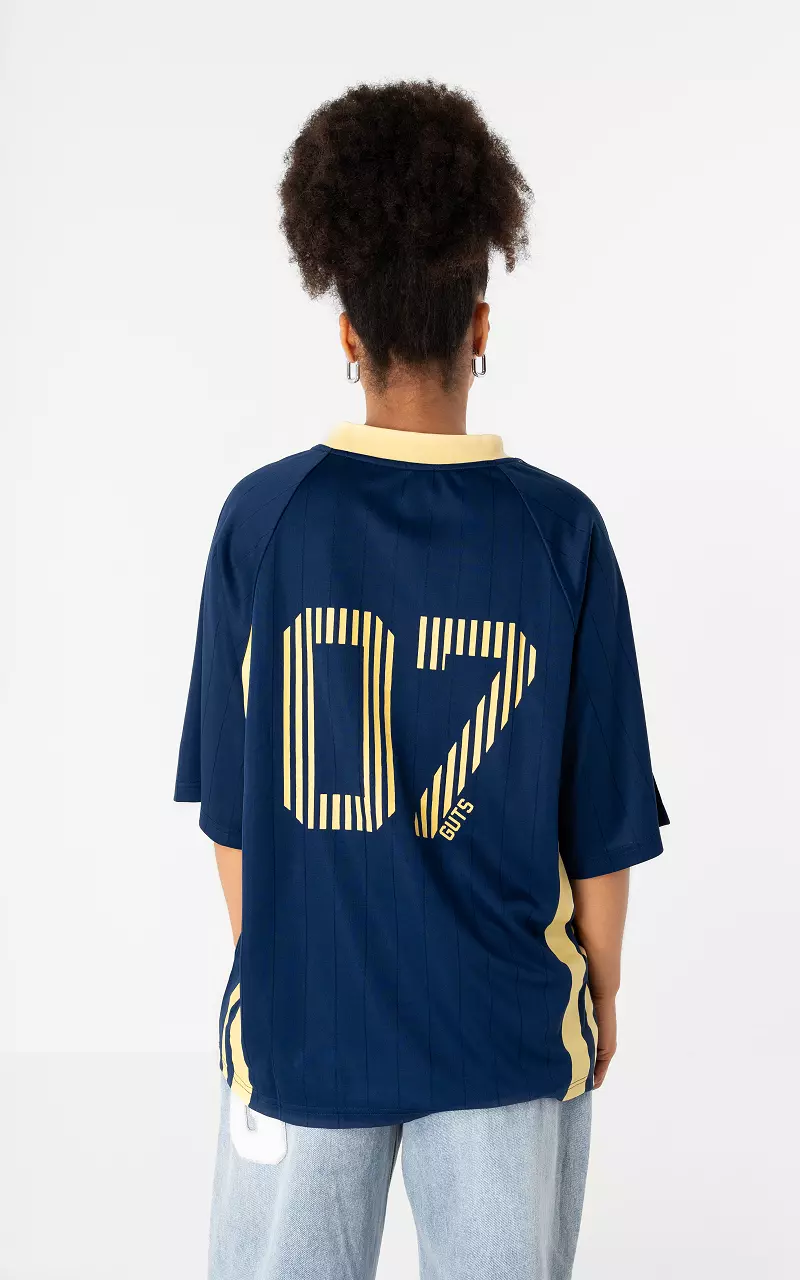 Soccer Tee Blue Light Yellow