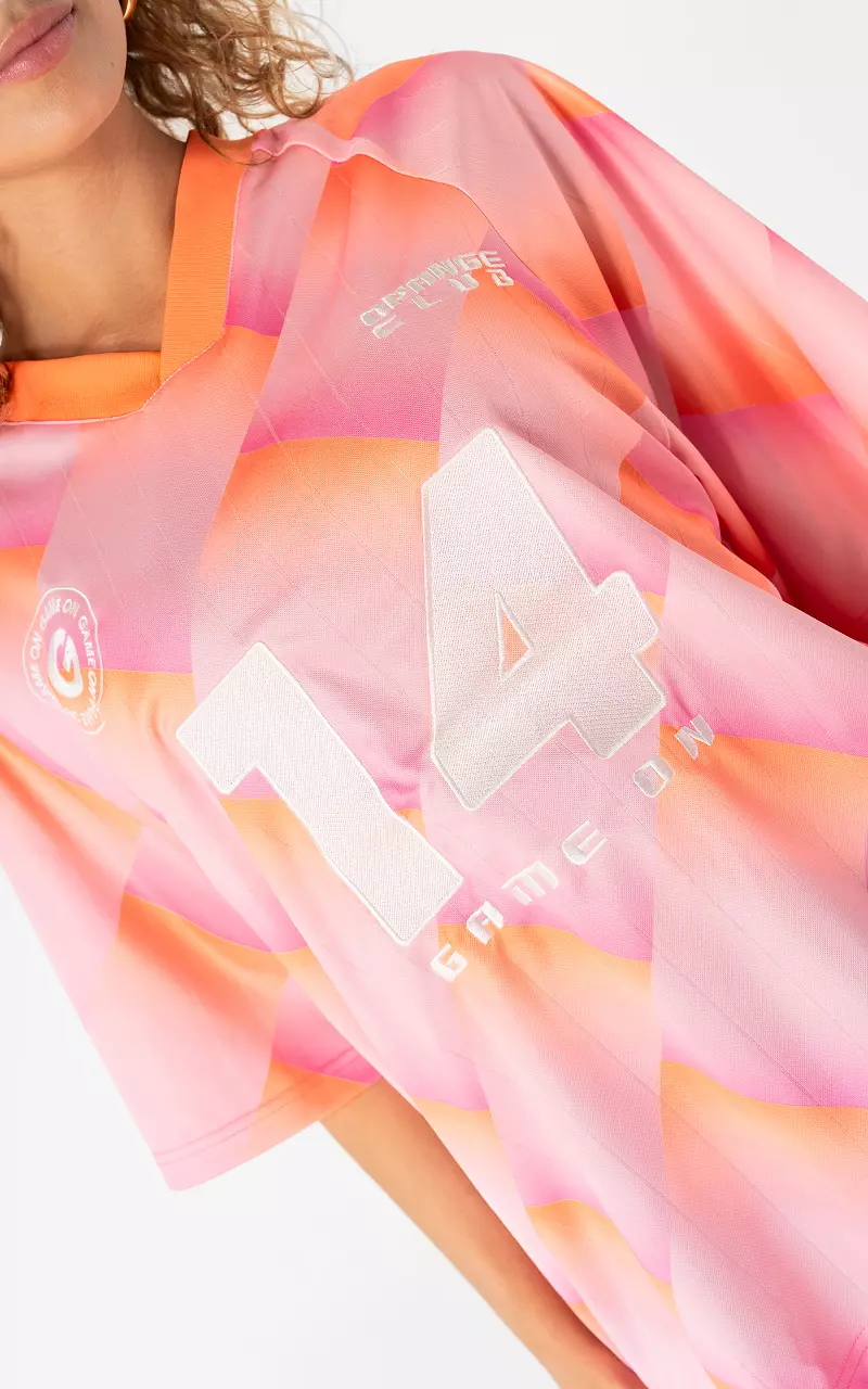 Fußball T-Shirt Pink Orange