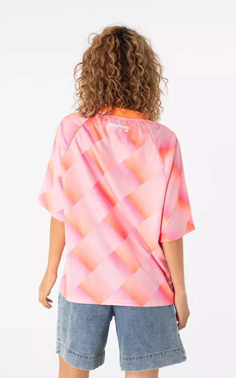 Fußball T-Shirt Pink Orange
