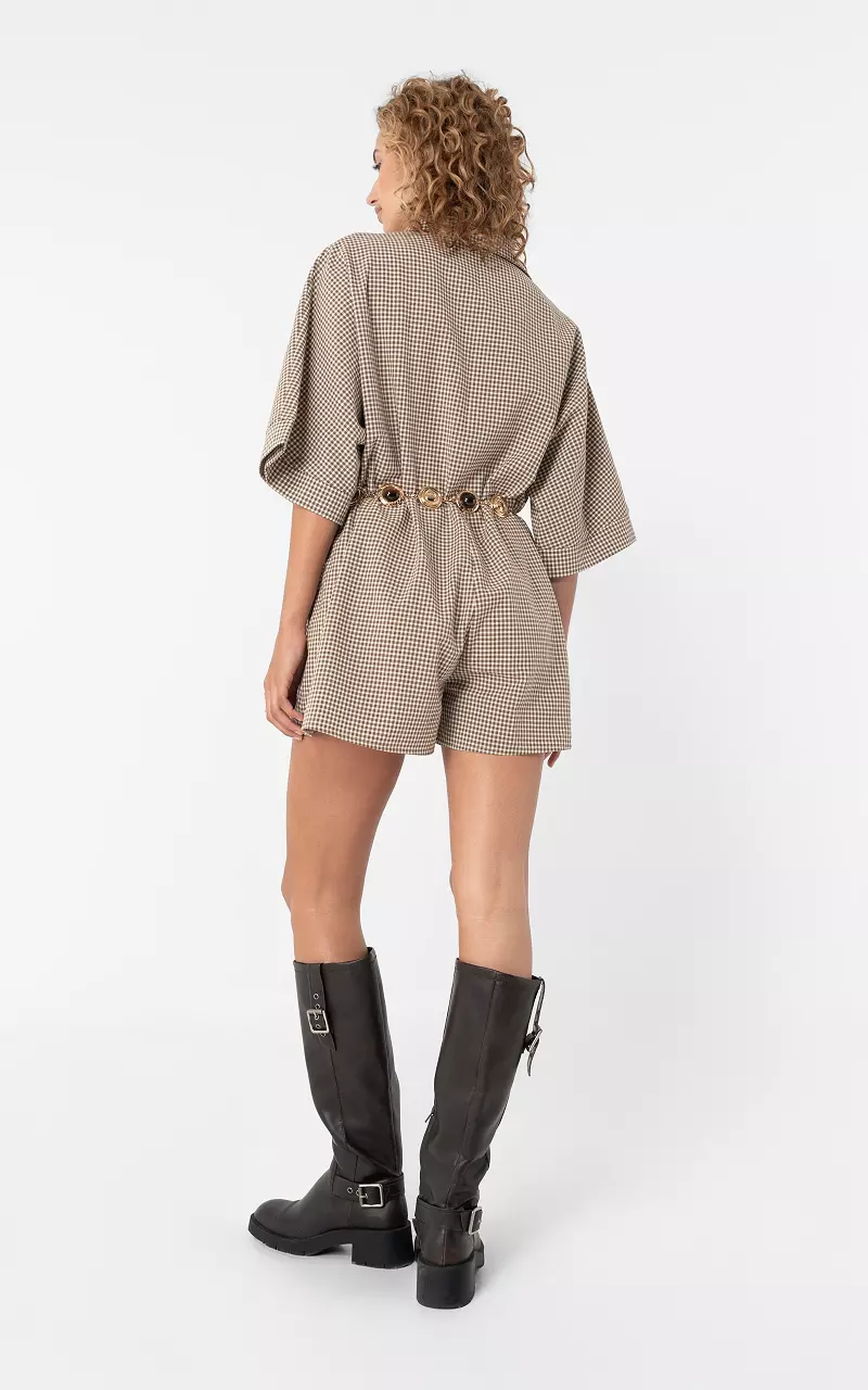 Loose fit jumpsuit Brown Beige