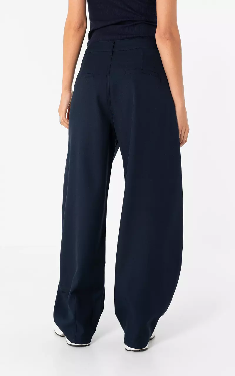 Wide Leg Hose Dunkelblau