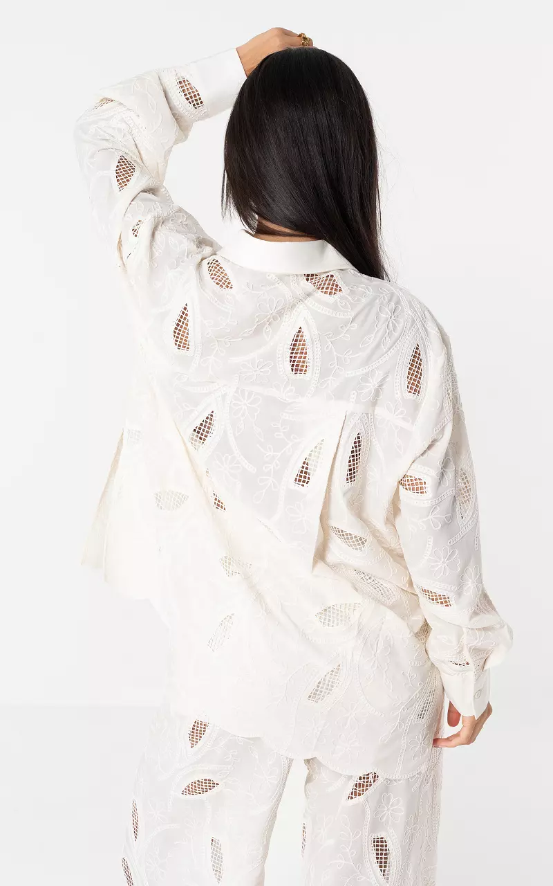 Paisley Open Blouse Cream