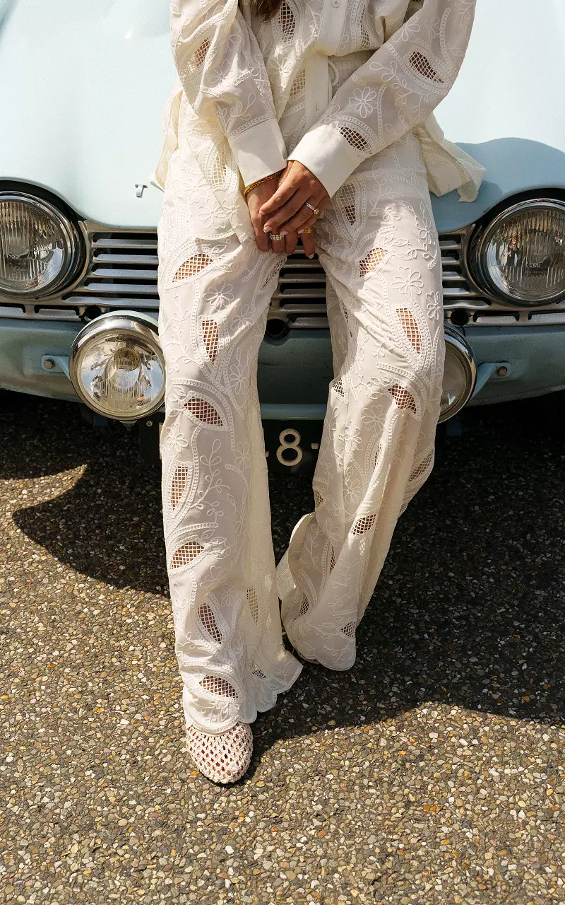 Paisley trousers Cream