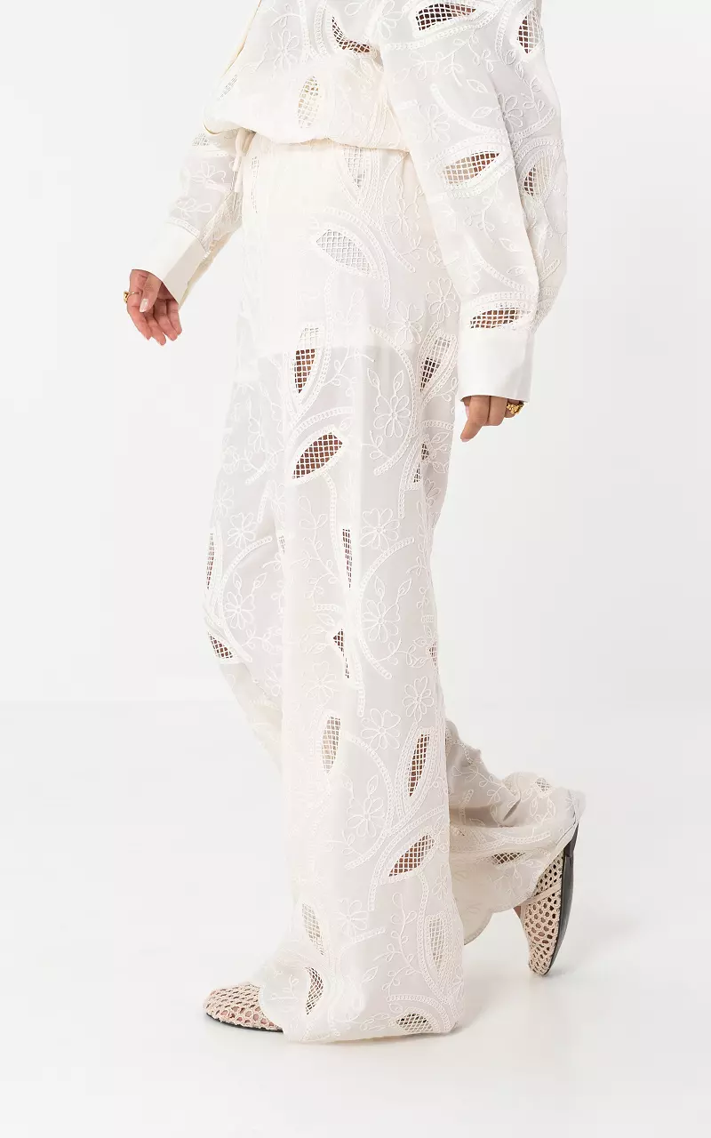 Paisley trousers Cream