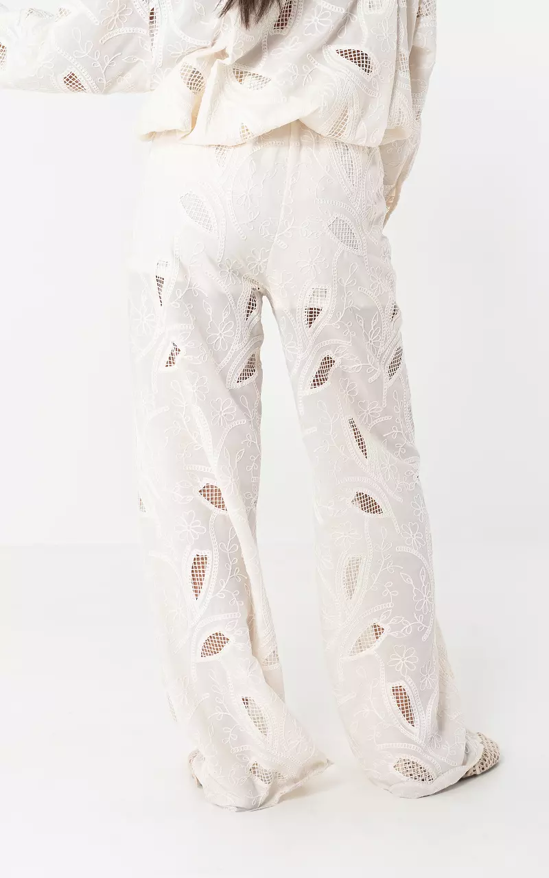 Paisley trousers Cream