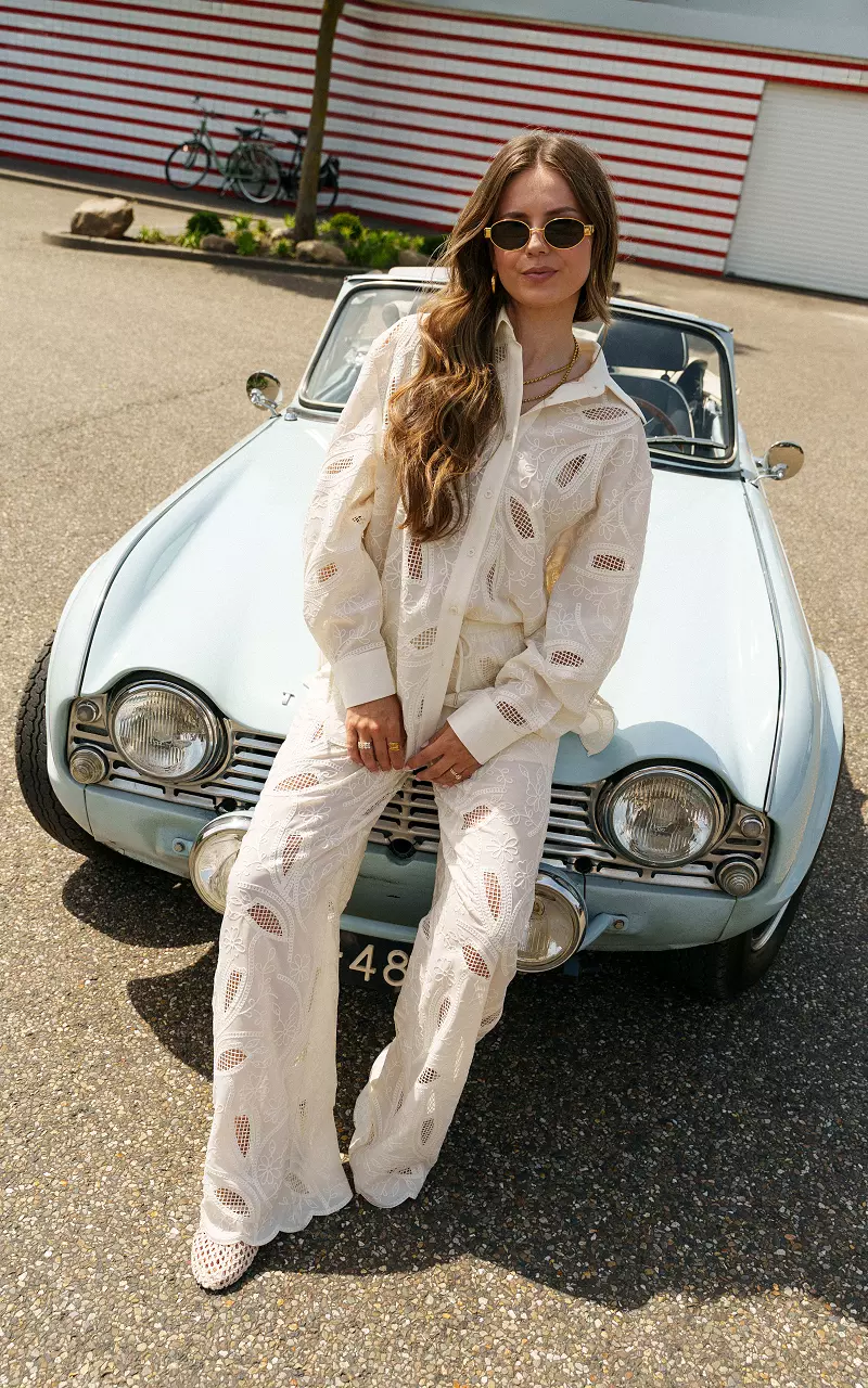 Paisley trousers Cream