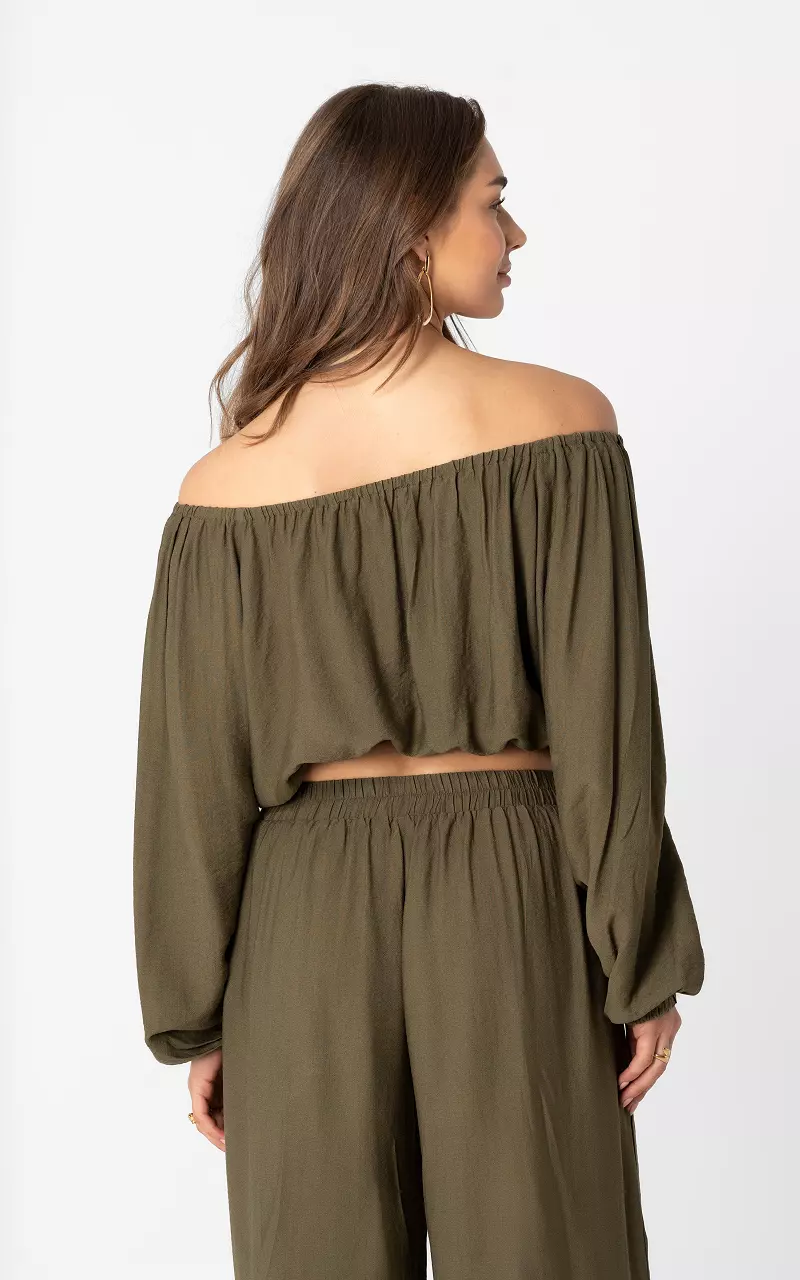 Off-Shoulder Top Kaki