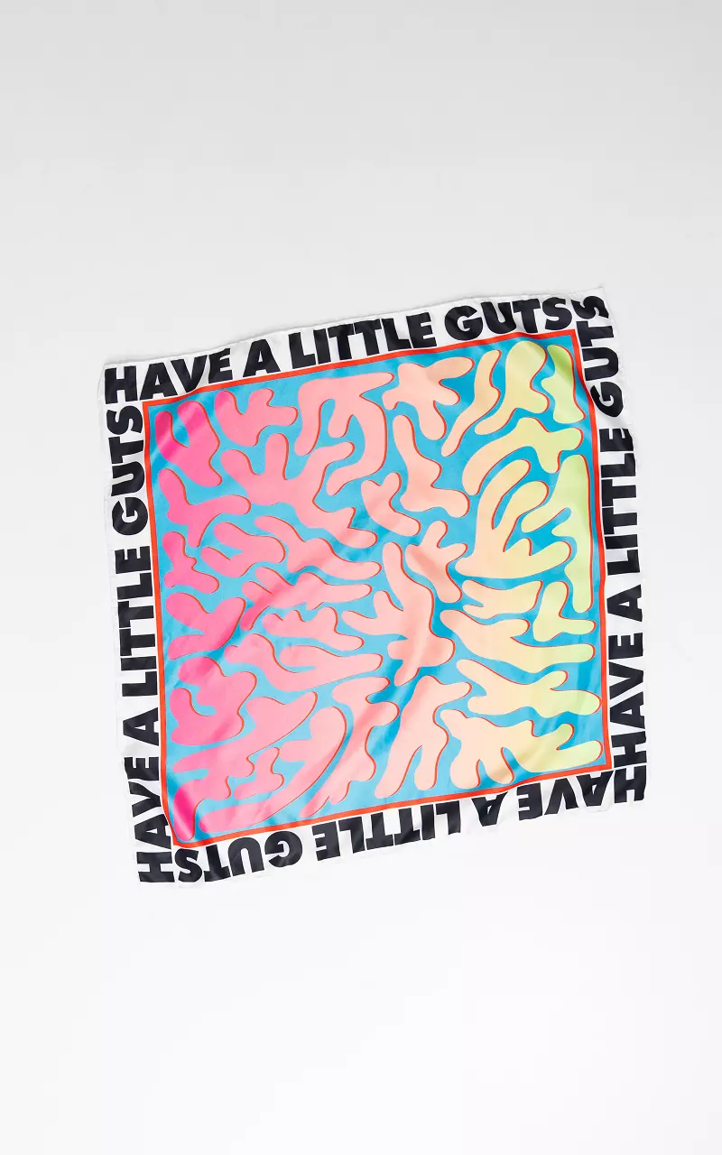 Vierkant shawltje Zwart Multicolor