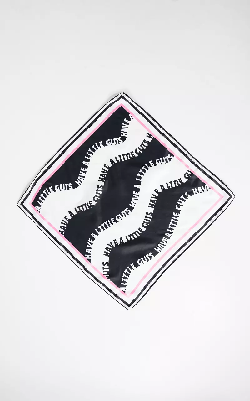 Vierkant shawltje Zwart Roze