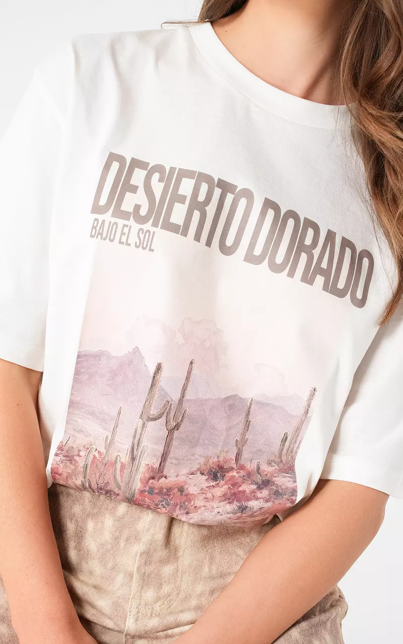 Dorado t-shirt White Brown