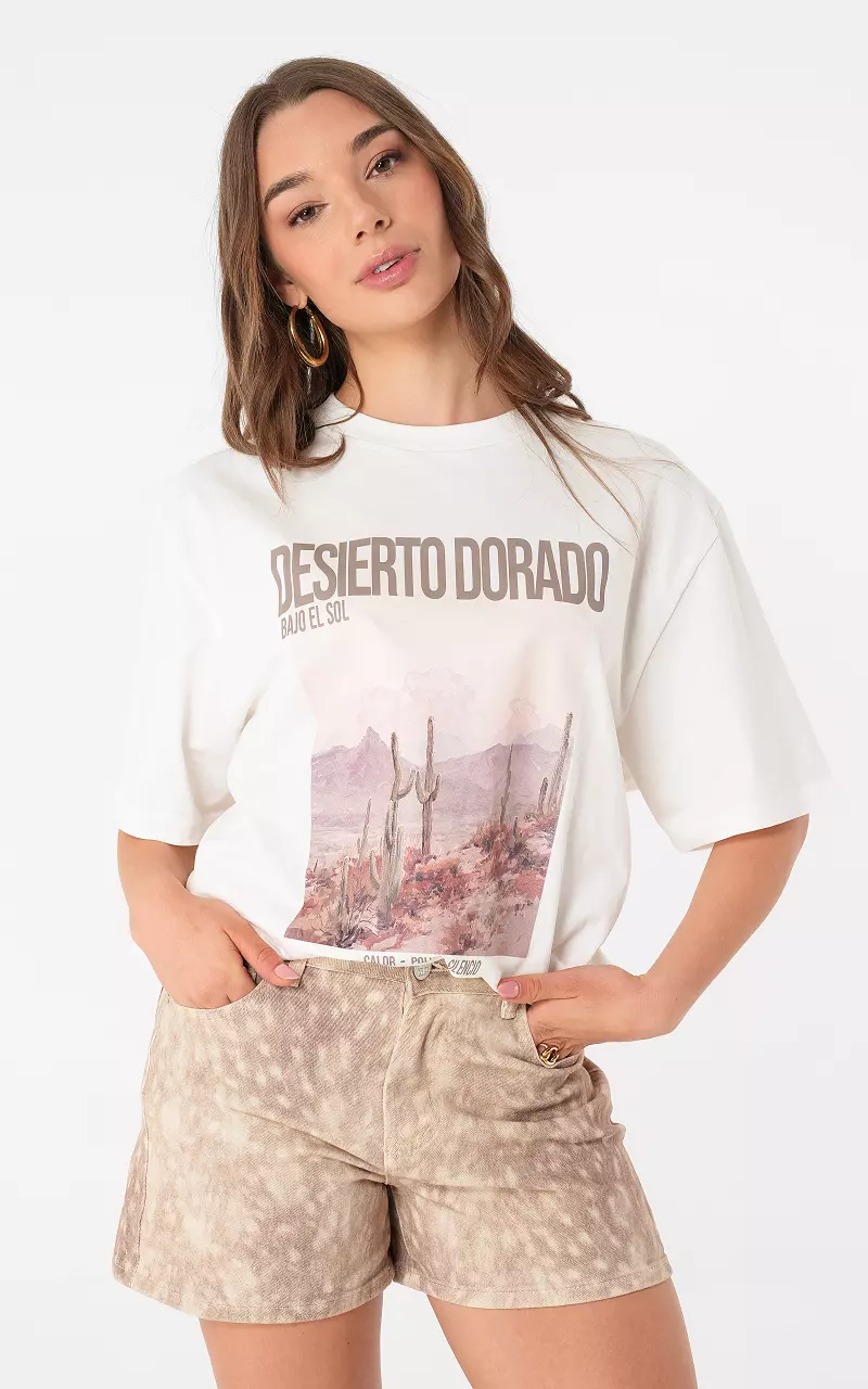 Dorado t-shirt White Brown