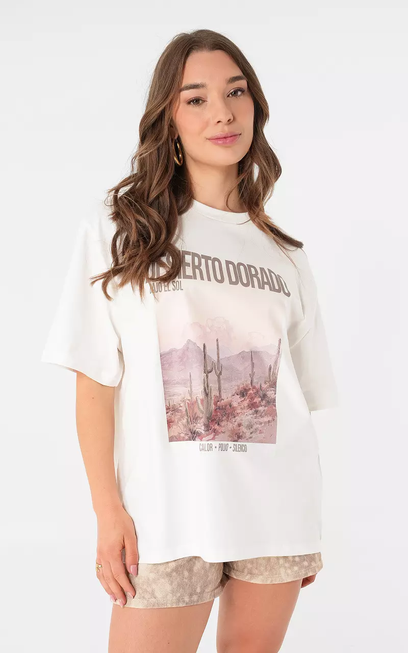 Dorado t-shirt White Brown