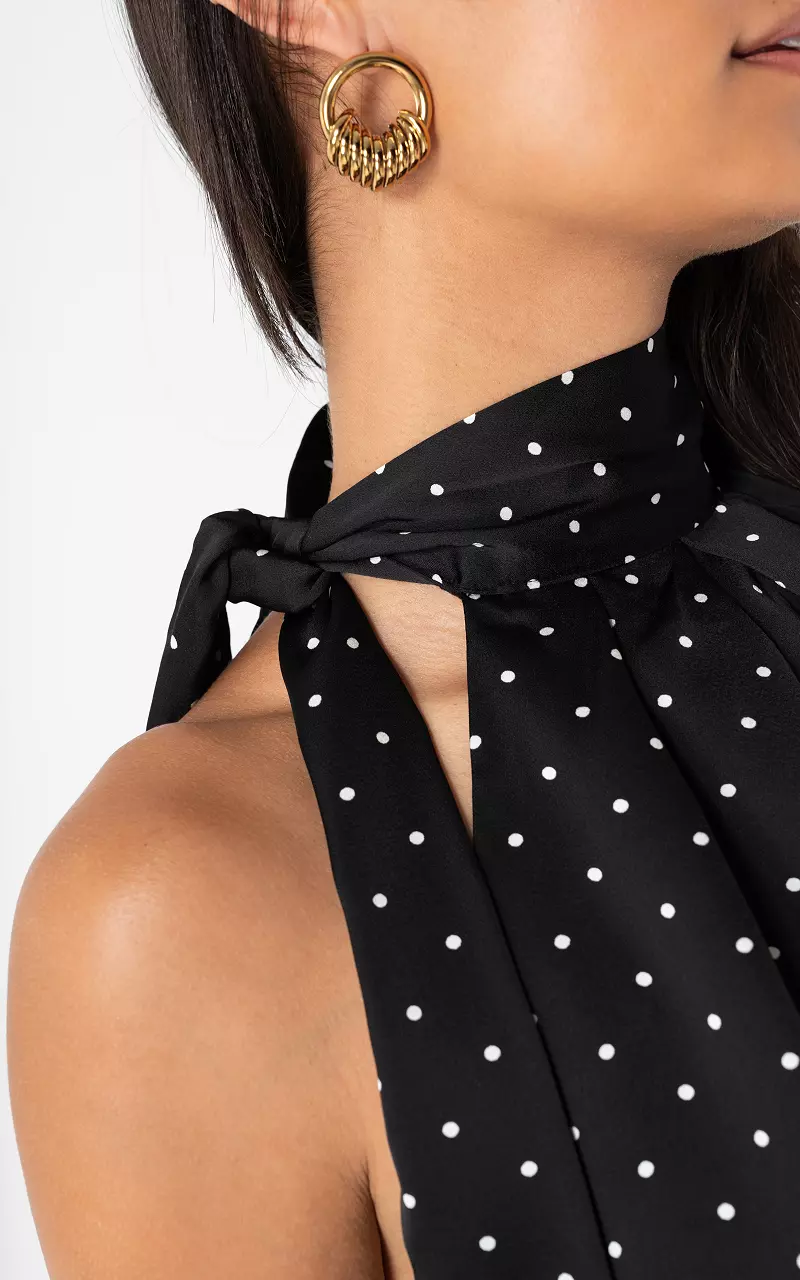 Halter top Zwart Wit