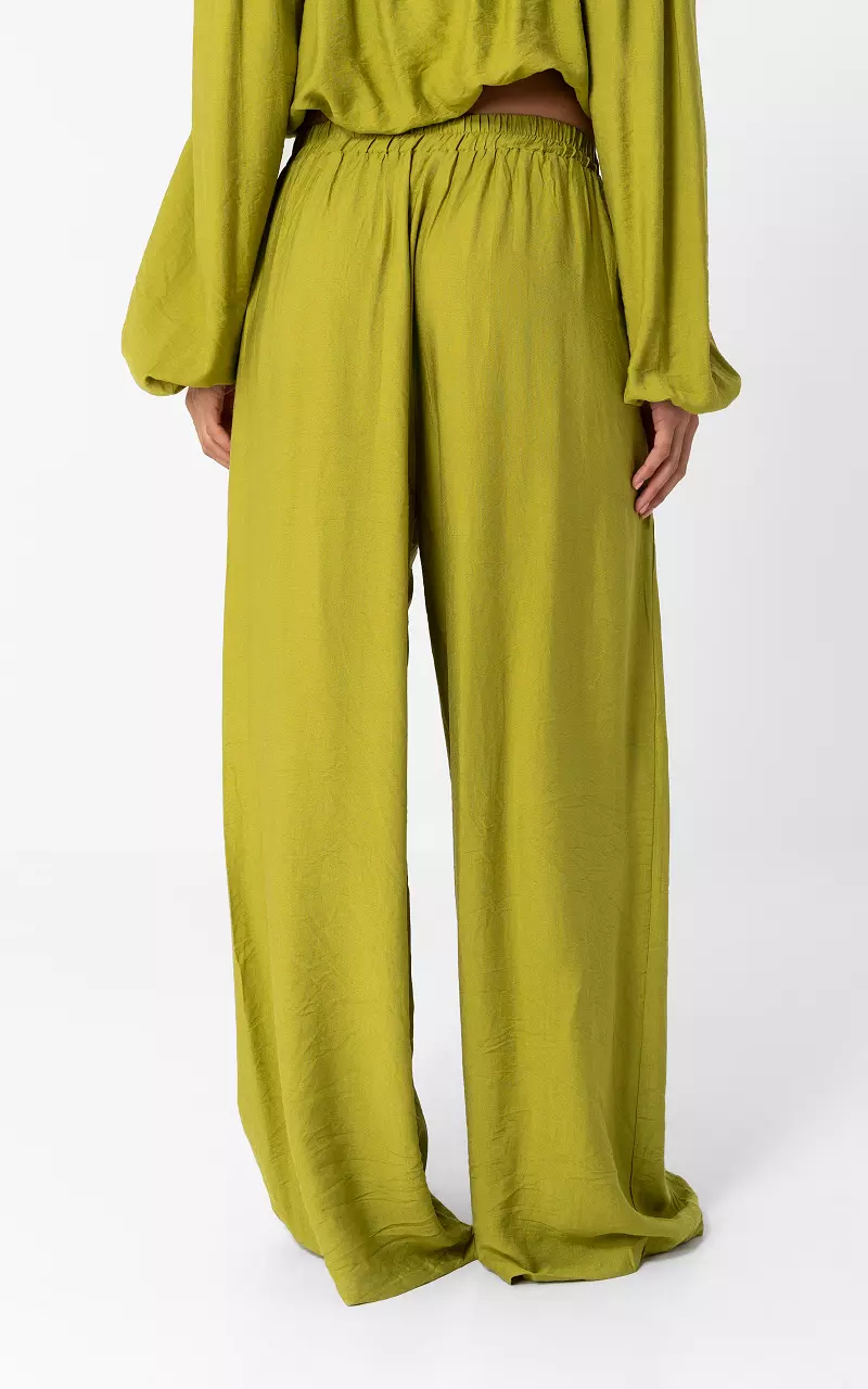 Wide leg broek Groen