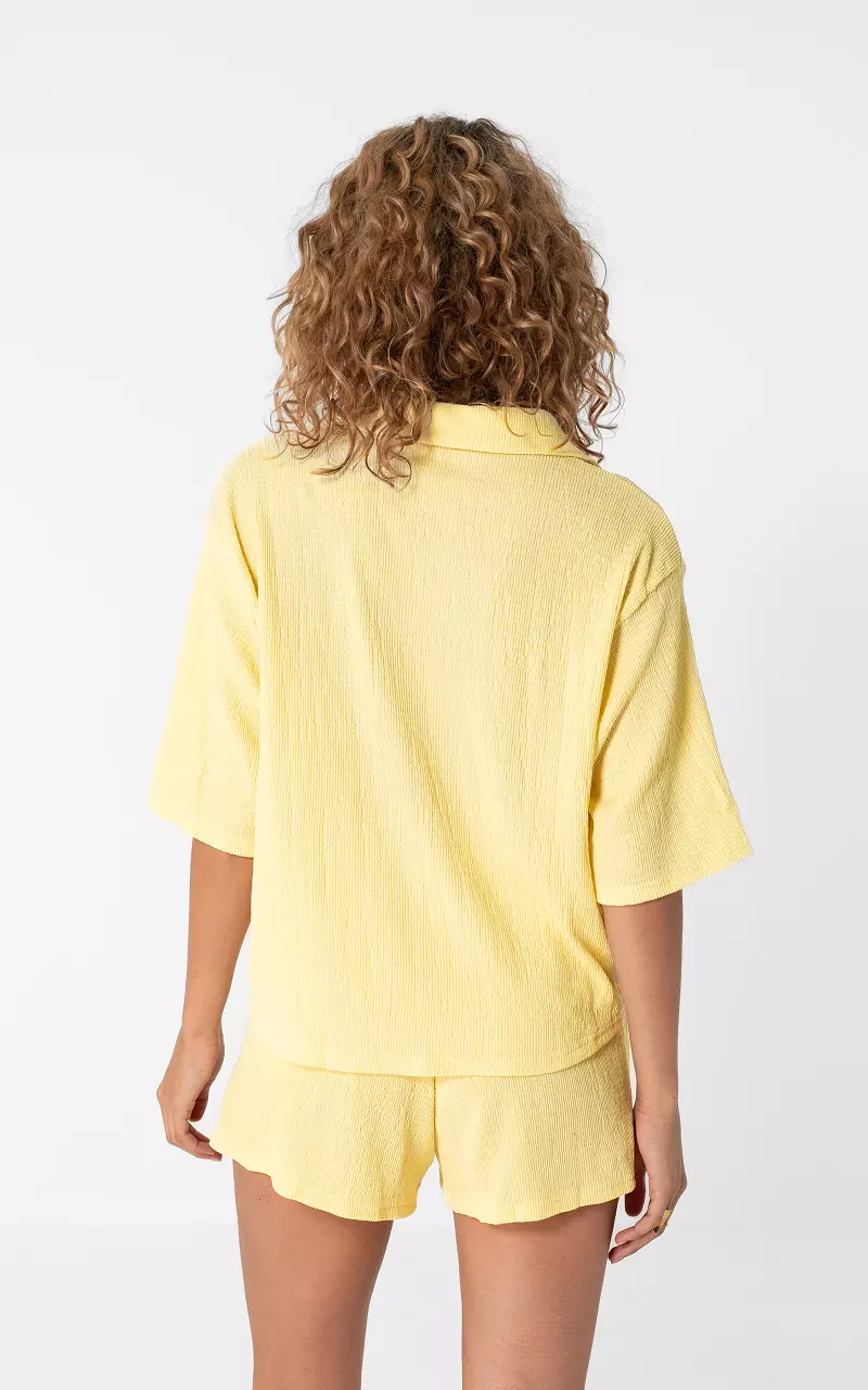 Locker fallende Bluse Hellgelb