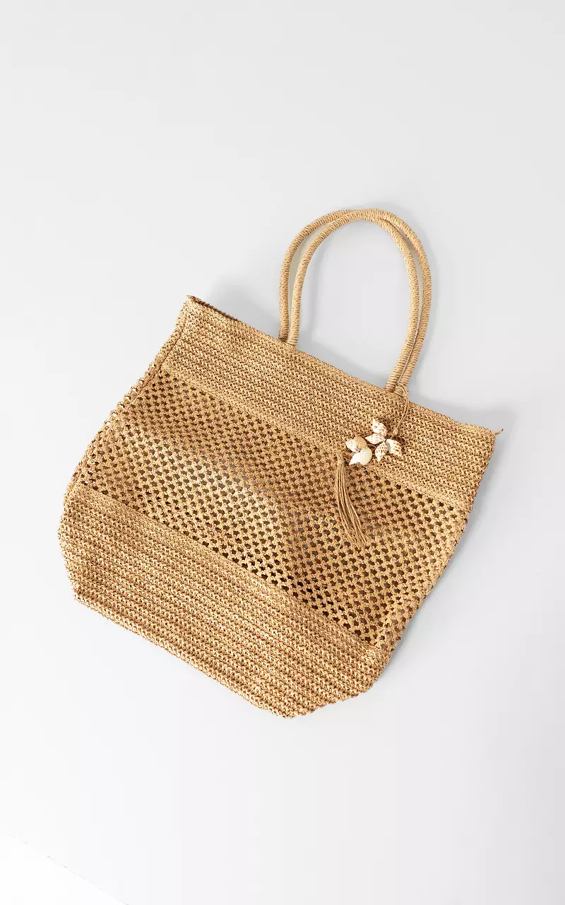 Raffia shopper Camel