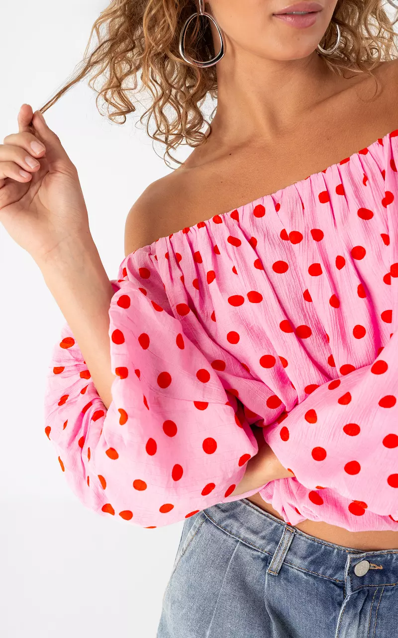 Off shoulder top Pink Red