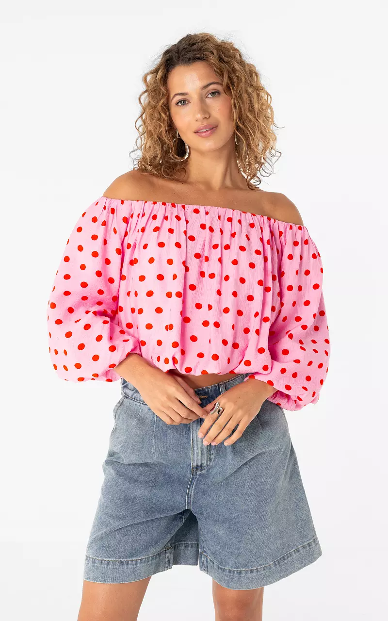 Off shoulder top Pink Red