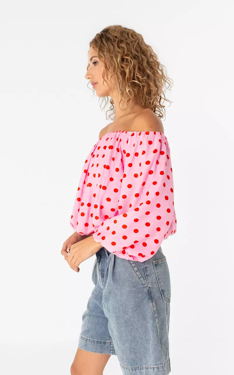 Off shoulder top Pink Red