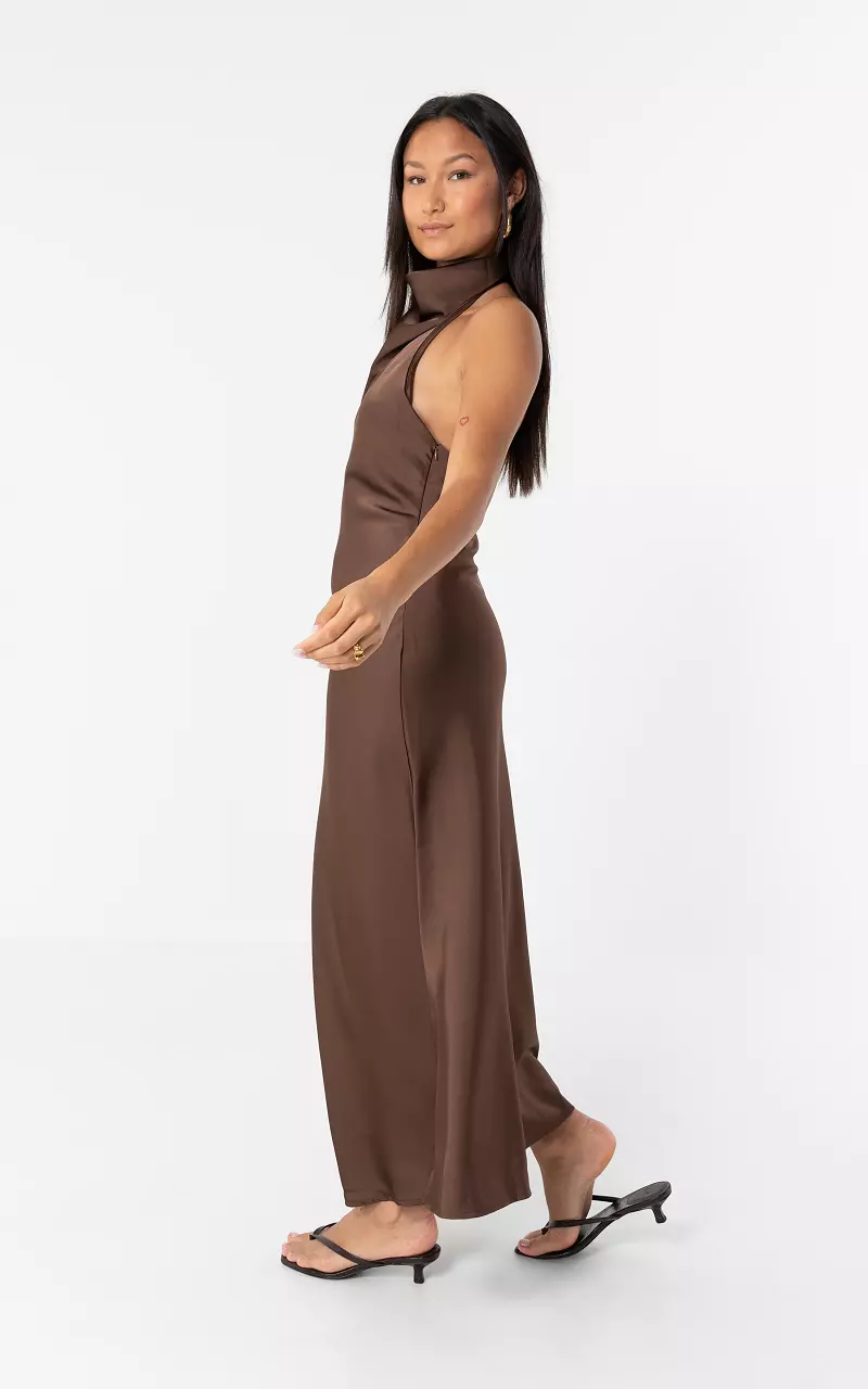 Halter jurk Donkerbruin