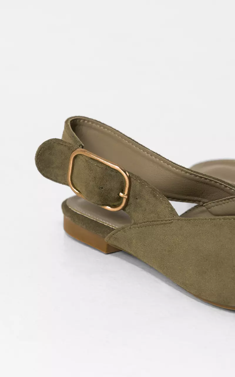Buckle Slingback Dark Green