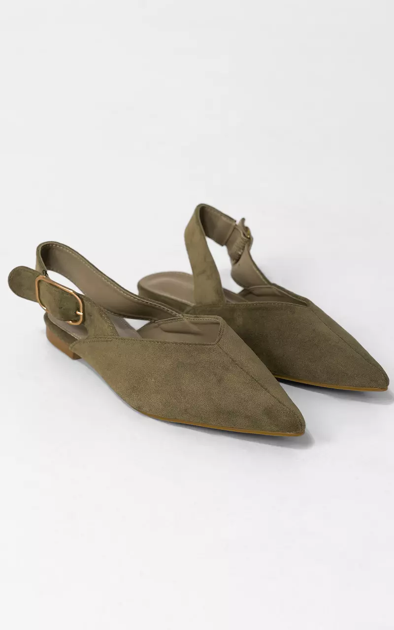 Buckle Slingback Dark Green