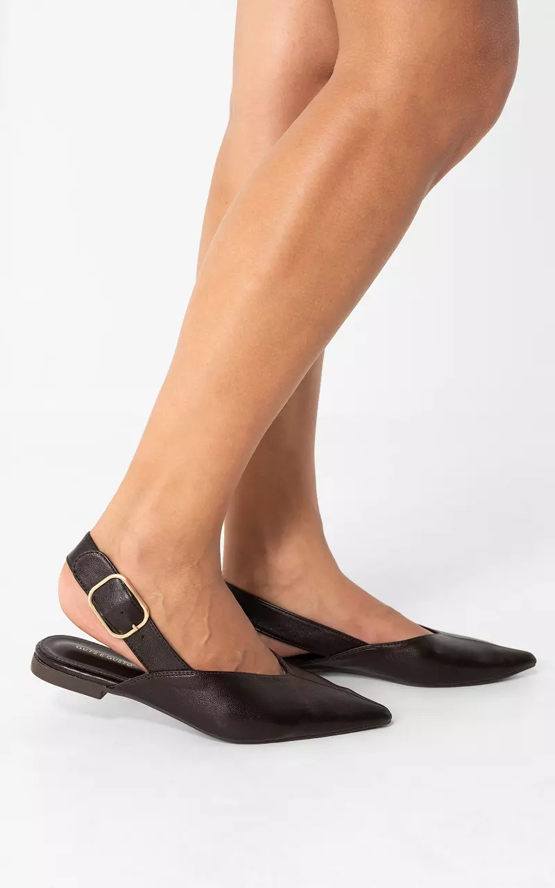 Patent slingback Dark Brown