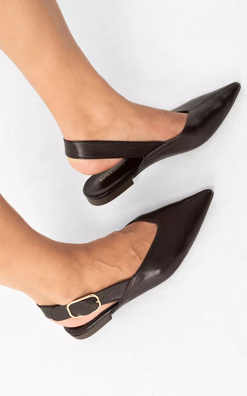 Patent slingback Dark Brown