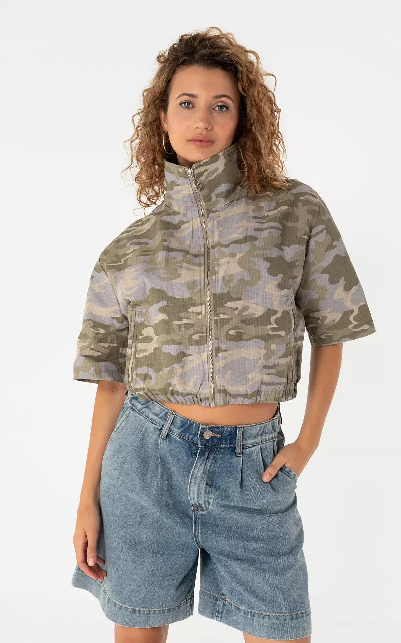 Camouflage Jacke Grün Grau