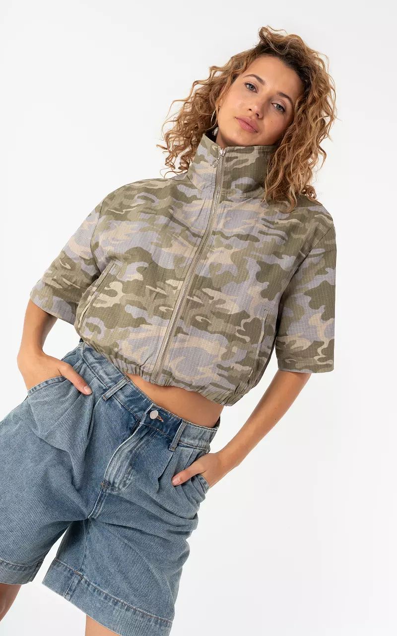 Camouflage Jacke Grün Grau