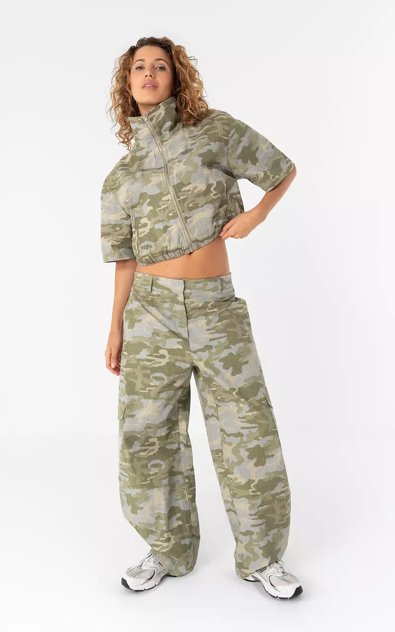 Camouflage Jacke Grün Grau