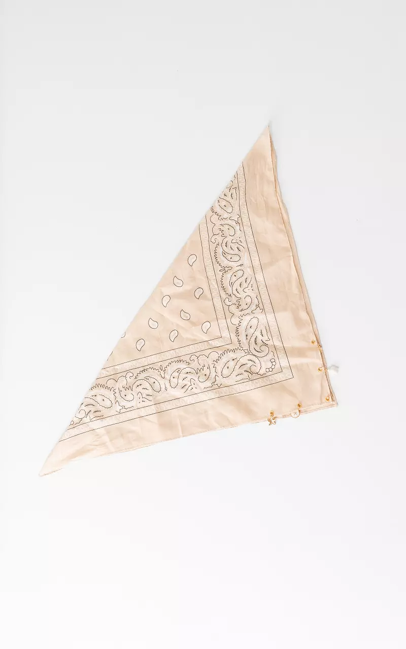 Shawl with beads Beige