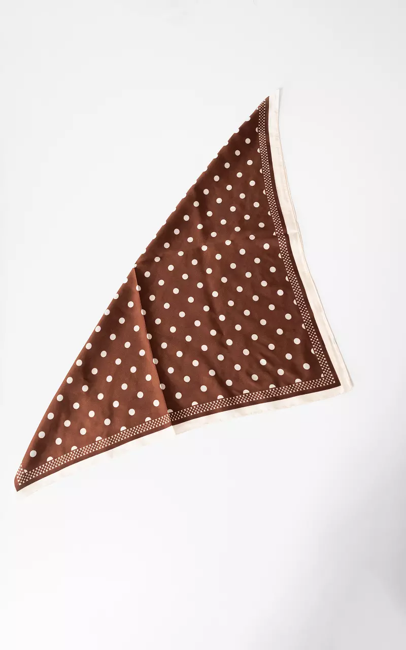 Satin shawl Brown Cream